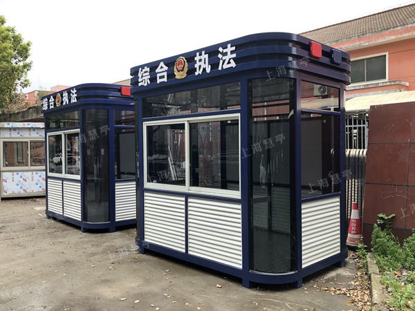 方形鋼結構崗亭 工地小區(qū)大門崗亭